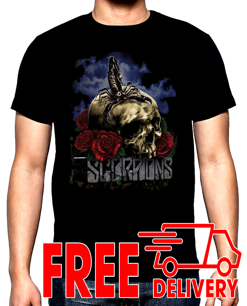 Тениски Scorpions, skull, мъжка тениска, 100% памук, S до 5XL